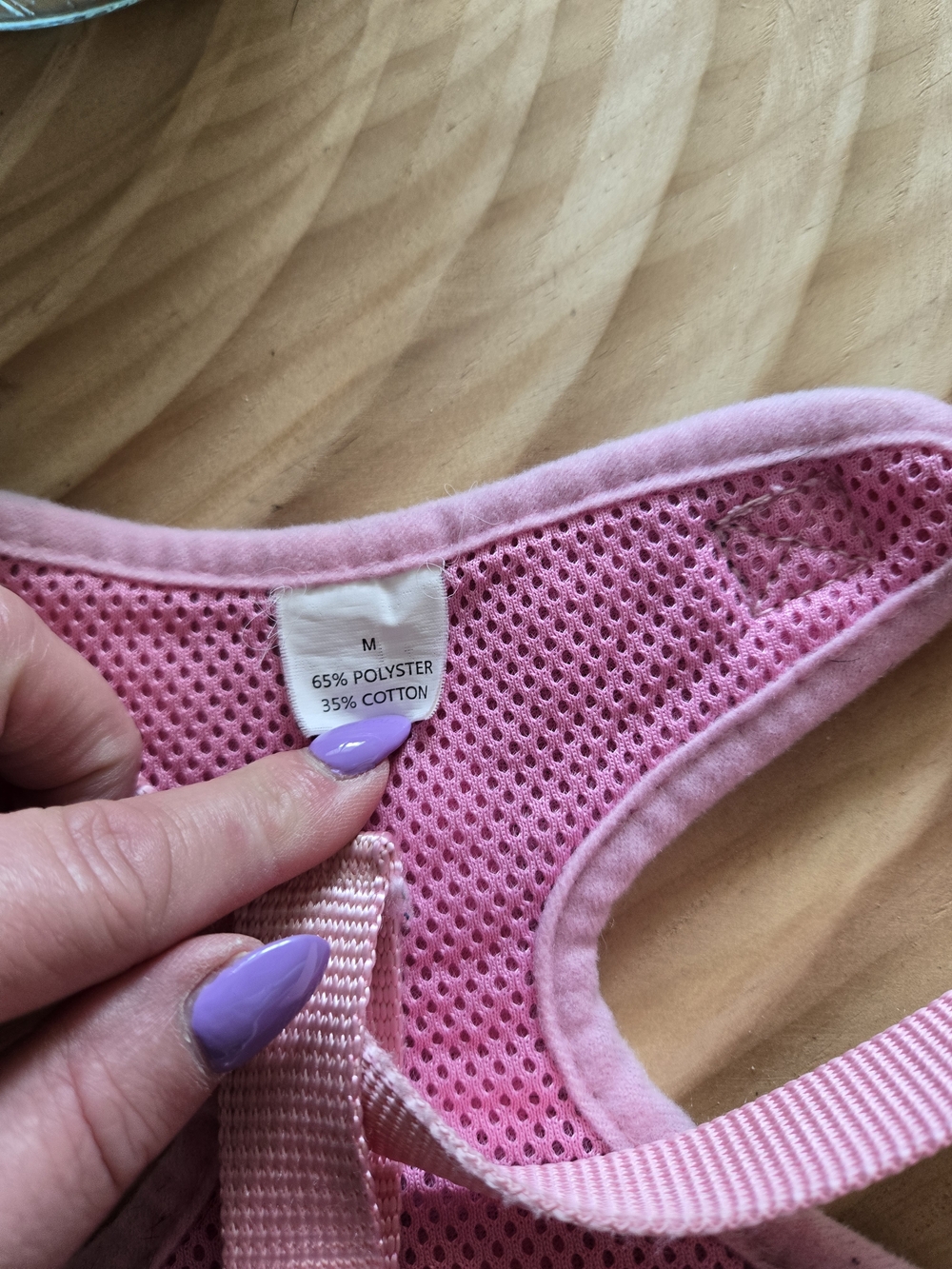 PUPTECK Pink Plaid Soft Mesh Dog Harness & Leash Set - Size M - Picture 8 of 12